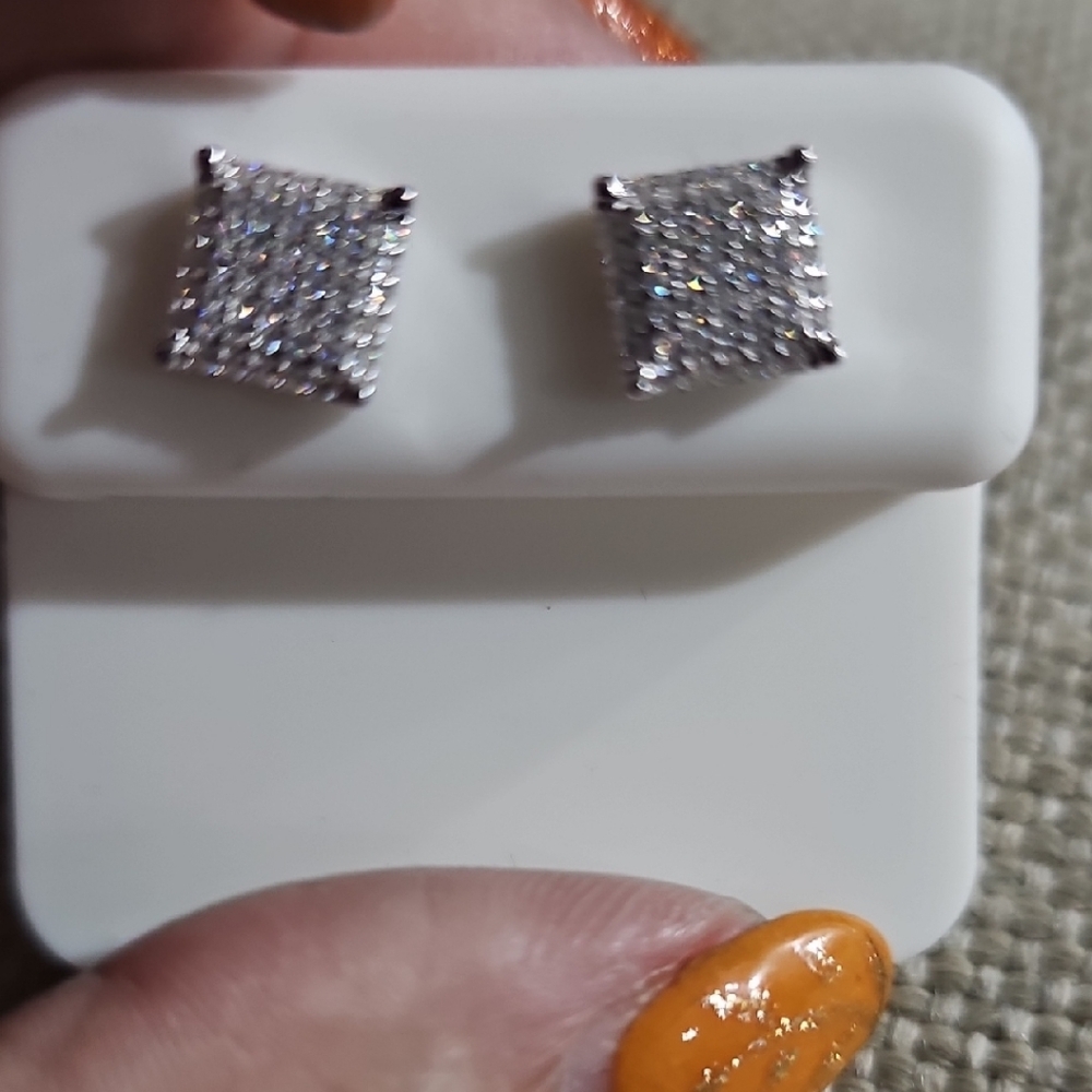 Moissanite Silver Studs